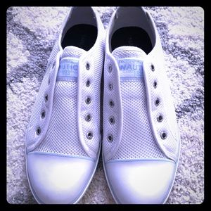 Nautica white slip on sneakers
